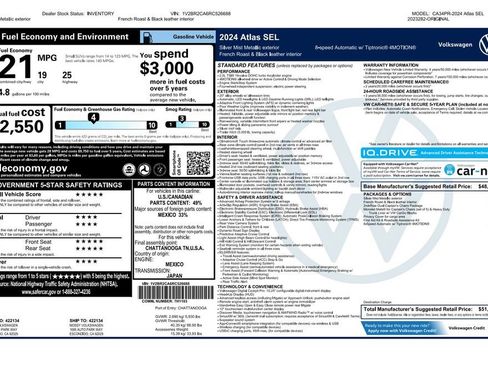 Used 2024 Volkswagen Atlas SEL AWD/4WD image 6