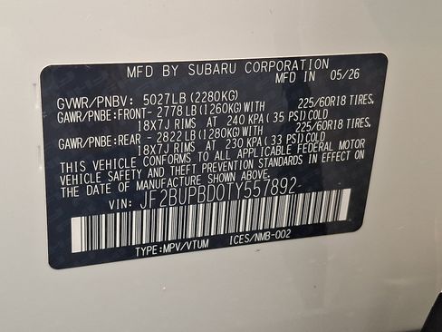 New 2026 Subaru Outback Premium AWD/4WD image 20