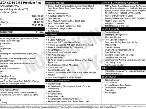 Used 2023 MAZDA CX-50 AWD 2.5 S w/ Cargo Package image 10