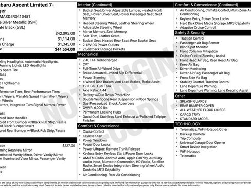 Certified 2024 Subaru Ascent Limited image 4