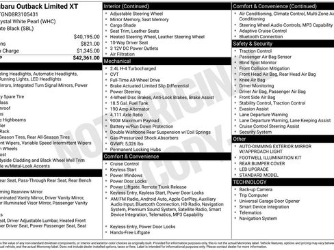 Certified 2024 Subaru Outback Limited XT AWD/4WD image 34