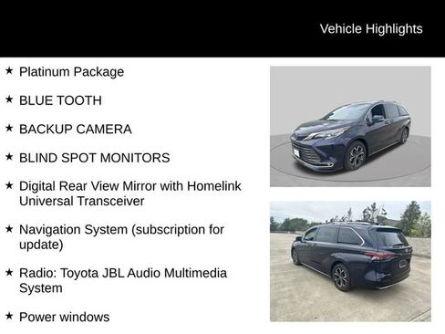 Used 2025 Toyota Sienna Platinum AWD/4WD image 7