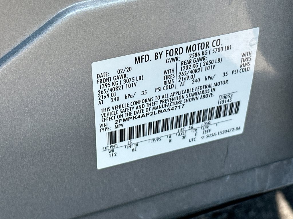Used 2020 Ford Edge ST w/ Equipment Group 401A AWD/4WD image 27