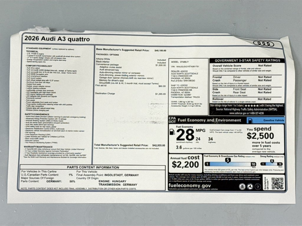 Used 2026 Audi A3 2.0T Premium AWD/4WD image 10