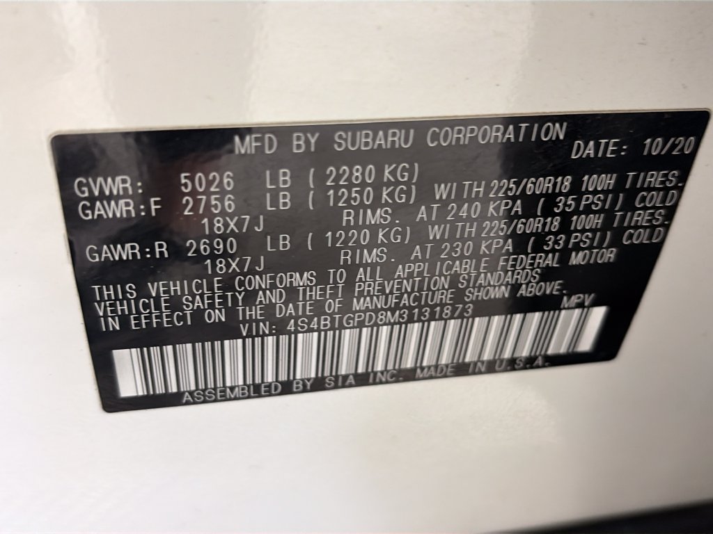 Used 2021 Subaru Outback Touring XT AWD/4WD image 9