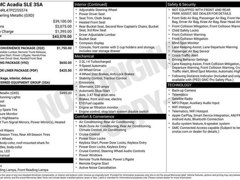 Used 2023 GMC Acadia SLE w/ Driver Convenience Package AWD/4WD image 10