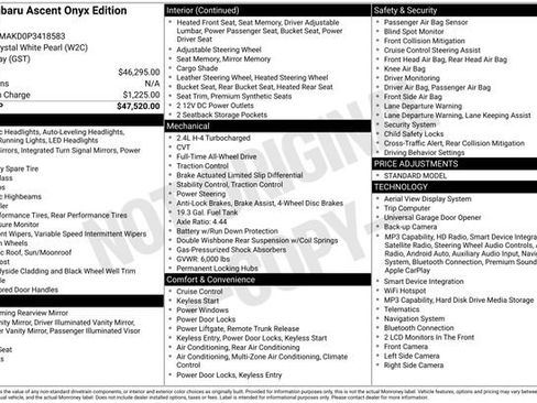 Used 2023 Subaru Ascent Onyx Edition Limited AWD/4WD image 6