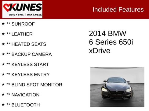 Used 2014 BMW 650i xDrive Coupe AWD/4WD image 2