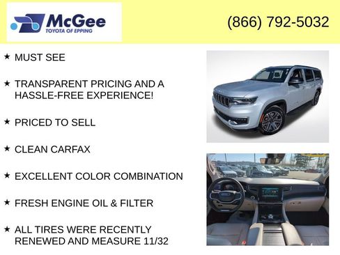 Used 2024 Jeep Wagoneer L Series II w/ Flexible Seating Group image 4