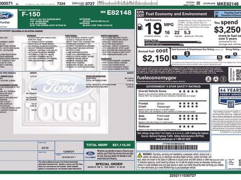 Used 2021 Ford F150 Lariat w/ Equipment Group 501A Mid AWD/4WD image 21