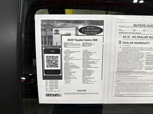 Certified 2025 Toyota Camry XSE AWD/4WD image 13