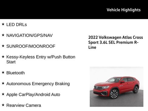 Used 2022 Volkswagen Atlas Cross Sport SEL Premium R-Line AWD/4WD image 31