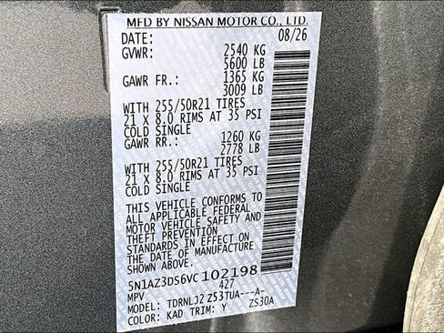 New 2027 Nissan Murano Platinum w/ Cargo Package AWD/4WD image 8