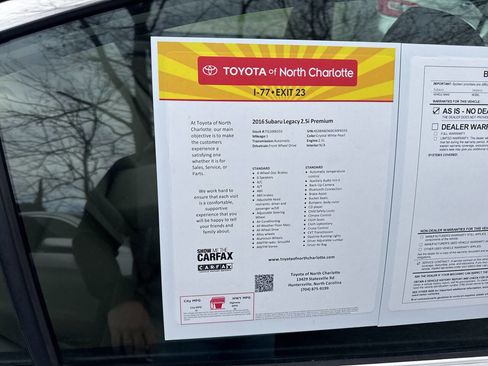 Used 2016 Subaru Legacy 2.5i Premium w/ Moonroof Package image 19