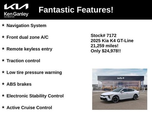 Certified 2025 Kia K4 GT-Line w/ GT-Line Sunroof Package FWD image 2
