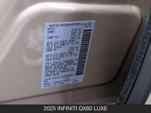 Used 2025 INFINITI QX60 Luxe FWD image 27