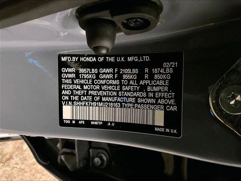 Used 2021 Honda Civic Sport Touring image 33