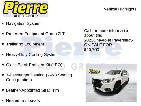 Used 2021 Chevrolet Traverse RS image 7