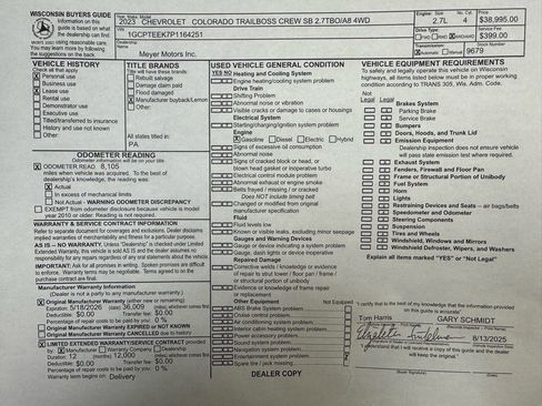 Used 2023 Chevrolet Colorado Trail Boss w/ Advanced Trailering Package image 28