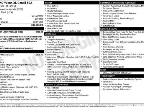 Used 2025 GMC Yukon XL Denali w/ LPO, Floor Liner Package image 11