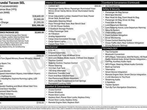 Used 2022 Hyundai Tucson SEL w/ Convenience Package AWD/4WD image 10