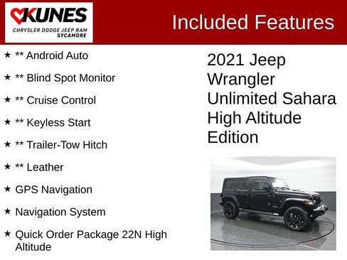 Used 2021 Jeep Wrangler Unlimited Sahara AWD/4WD image 4
