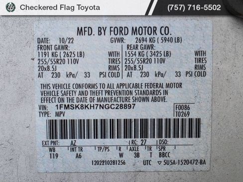 Used 2022 Ford Explorer ST-Line AWD/4WD image 19