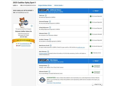 Certified 2025 Cadillac Optiq Sport 1 AWD/4WD image 8