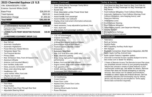 Certified 2023 Chevrolet Equinox LS w/ LS Convenience Package AWD/4WD image 5
