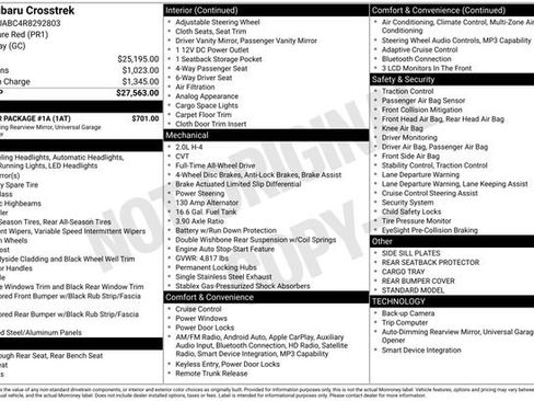 Used 2024 Subaru Crosstrek 2.0i w/ Popular Package #1A image 32