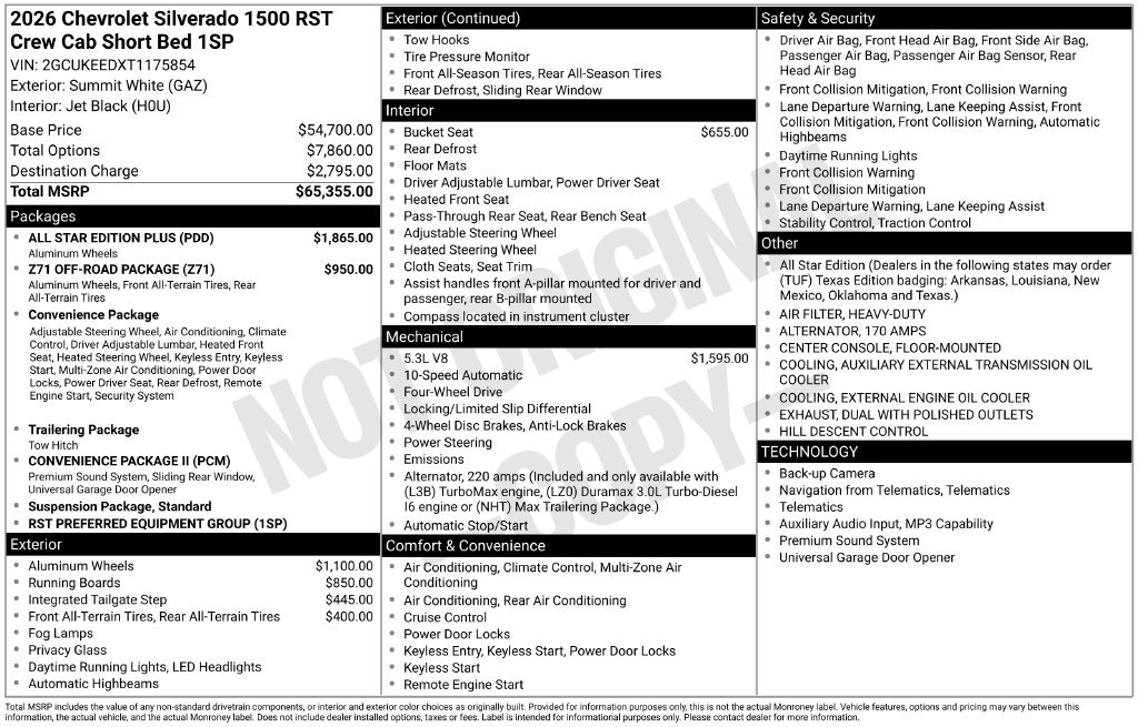 Used 2026 Chevrolet Silverado 1500 RST w/ All Star Edition Plus AWD/4WD image 41