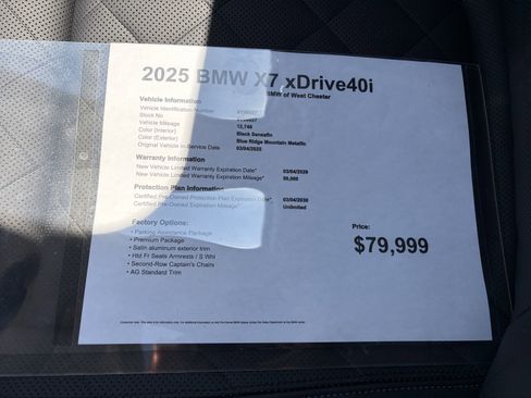 Certified 2025 BMW X7 xDrive40i w/ Premium Package AWD/4WD image 18