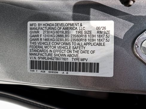 New 2026 Honda Odyssey EX-L image 34