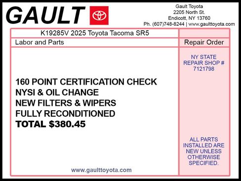 Certified 2025 Toyota Tacoma SR5 image 2