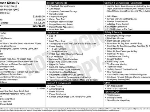 Used 2025 Nissan Kicks SV image 10