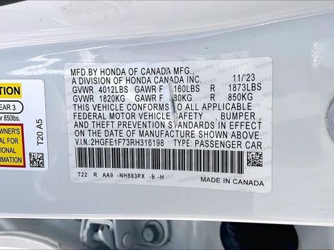 Certified 2024 Honda Civic EX image 18
