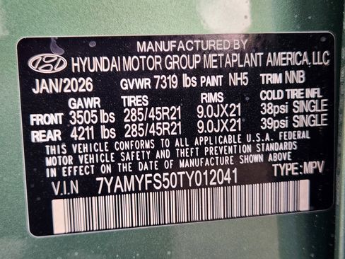 New 2026 Hyundai Ioniq 9 Calligraphy w/ Tow & Go Package AWD/4WD image 25
