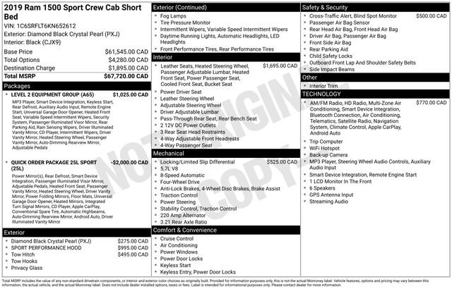 Used 2019 RAM 1500 Sport w/ Level 2 Equipment Group AWD/4WD image 8