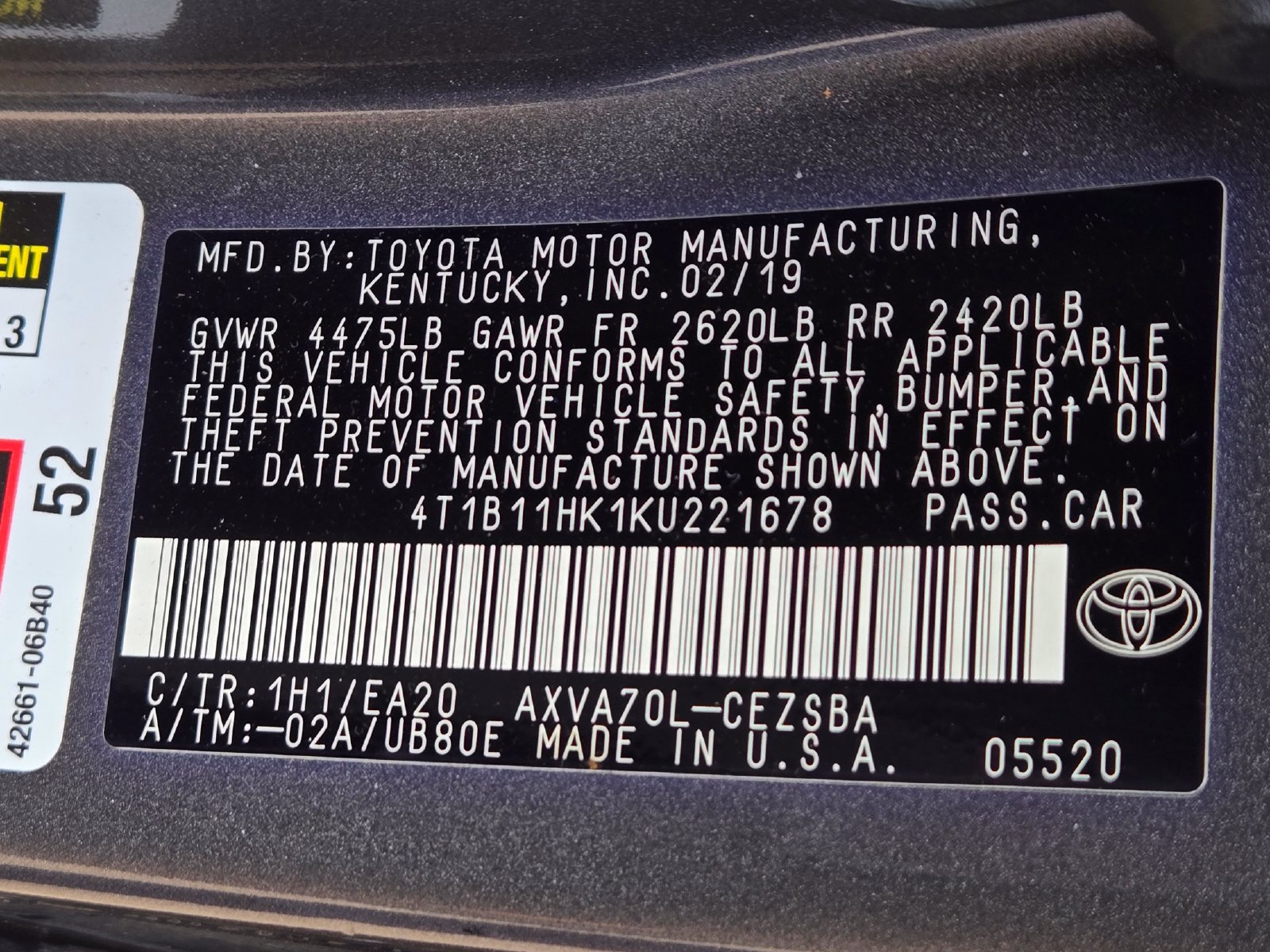 Used 2019 Toyota Camry SE FWD image 13