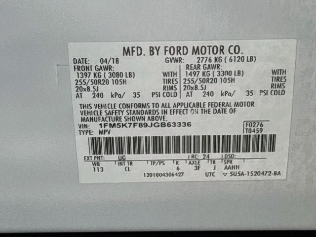 Certified 2018 Ford Explorer Limited FWD image 33