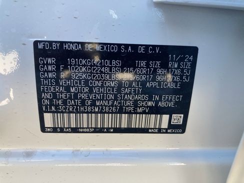 New 2025 Honda HR-V LX image 49