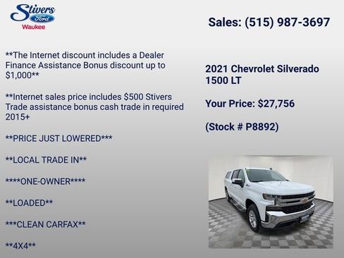 Used 2021 Chevrolet Silverado 1500 LT image 7