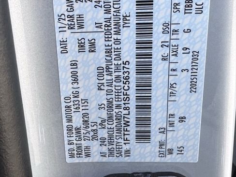 New 2025 Ford F150 Platinum w/ FX4 Off-Road Package image 48