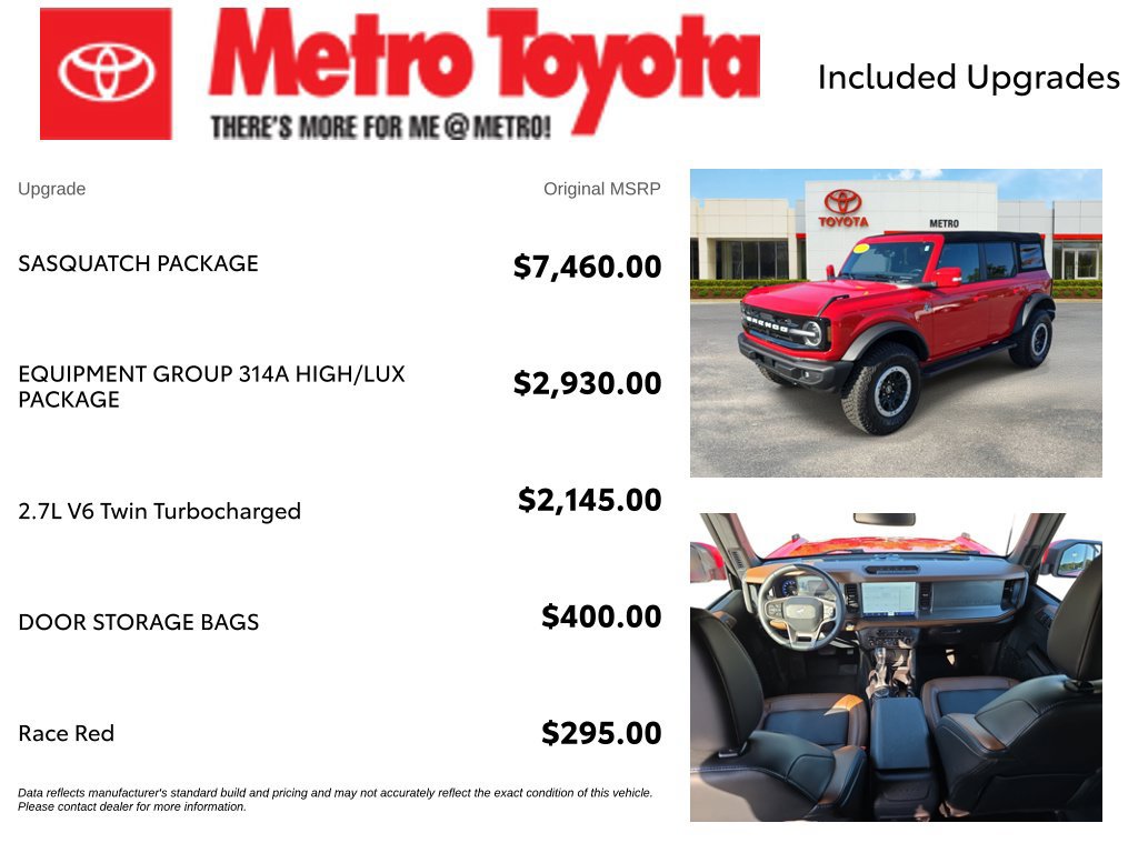 Used 2024 Ford Bronco Outer Banks w/ Sasquatch Package AWD/4WD image 4