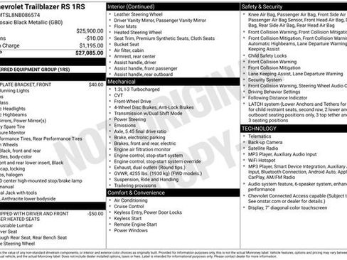Used 2022 Chevrolet TrailBlazer RS FWD image 37