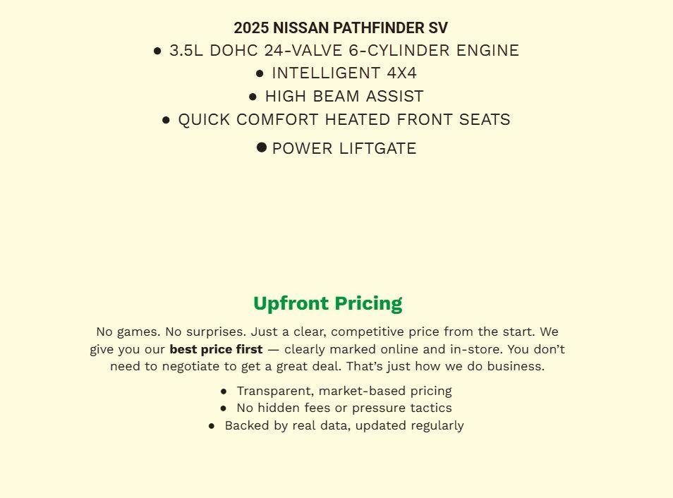 Used 2025 Nissan Pathfinder SV AWD/4WD image 2