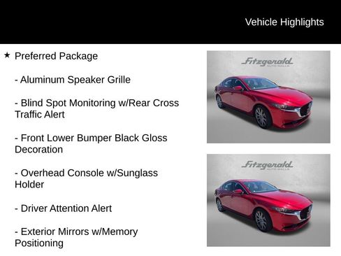 Used 2019 MAZDA MAZDA3 Sedan w/ Preferred Package FWD image 3