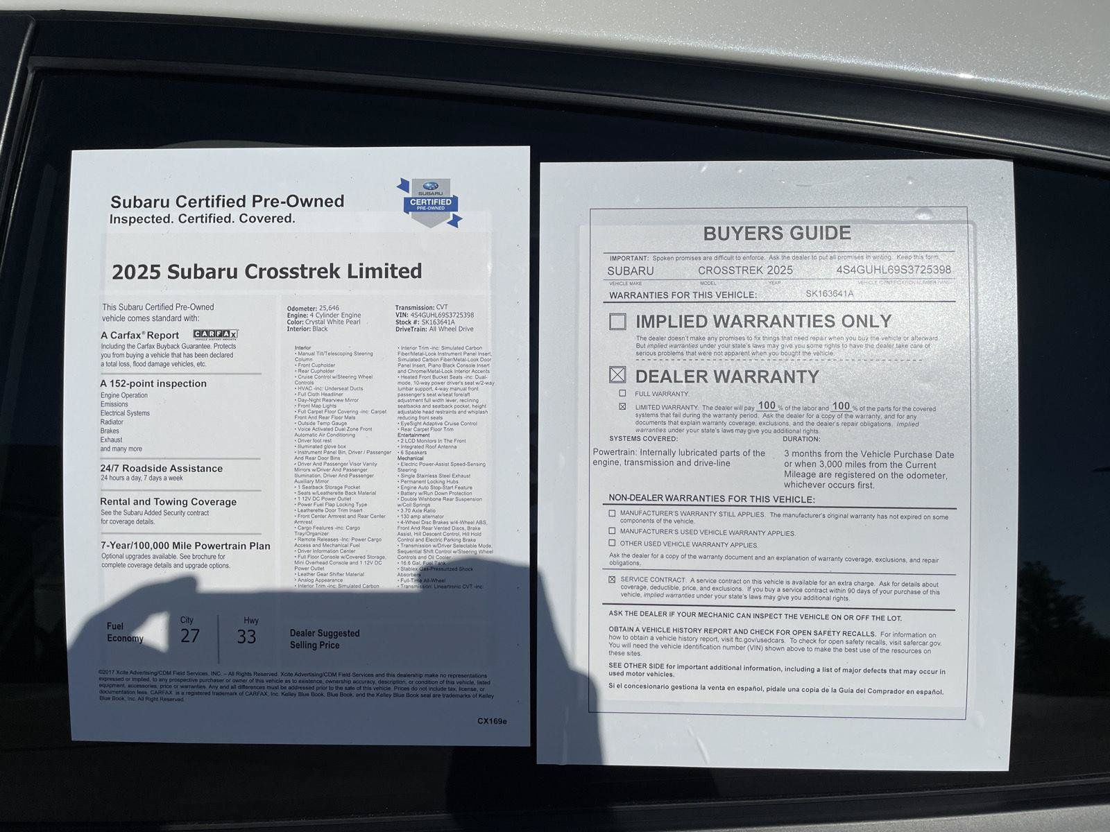 Certified 2025 Subaru Crosstrek 2.5i Limited w/ Crosstrek Mirror Package AWD/4WD image 31