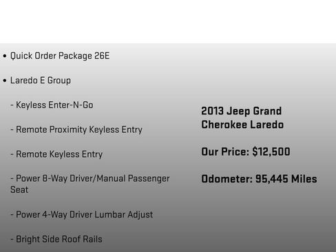 Used 2013 Jeep Grand Cherokee Laredo w/ Laredo E Group AWD/4WD image 6