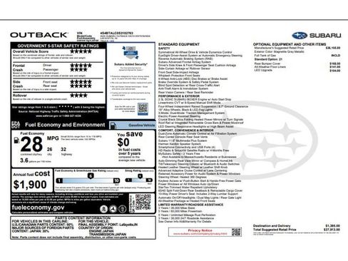 Used 2025 Subaru Outback Onyx Edition AWD/4WD image 9